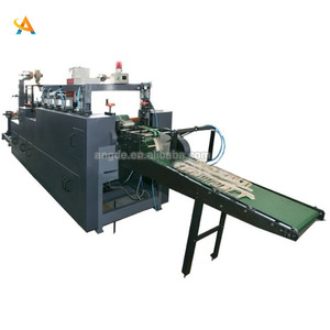 Máquina para pegar con asa de bolsa de papel, herramienta de fabricación totalmente automática de papel trenzado, minipegamento de fusión en caliente Siemens, fácil operación, 33-37 Uds. - Product Image 1