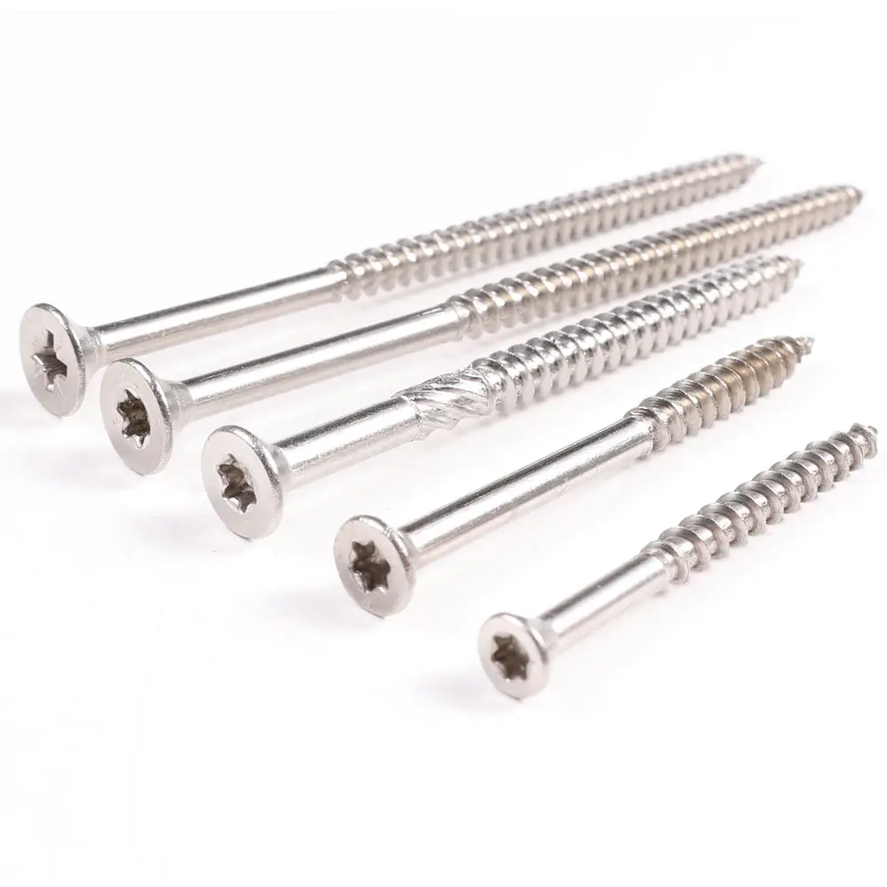 Vis de pont extérieur Premium résistant à la rouille A2 A4 #10x4 "Double Coutnersunk Torx Star Drive vis autotaraudeuses pour bois