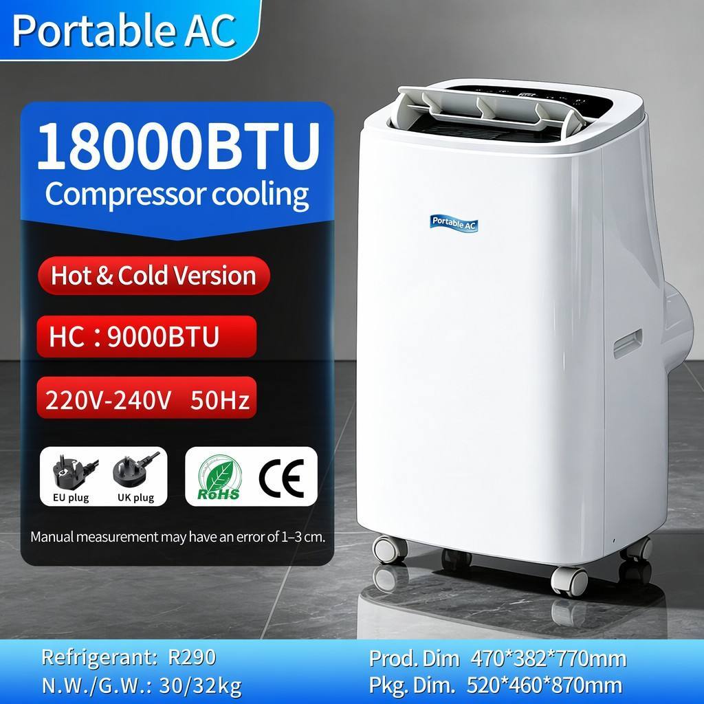 Blanc 18000 BTU Réglage chaud et froid