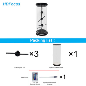 <span class=keywords><strong>Mini</strong></span> ventilateur holographique <span class=keywords><strong>3D</strong></span> projecteur épissage cylindrique <span class=keywords><strong>3D</strong></span> hologramme humain Transparent Cabinet publicité hologramme équipement - Product Image 4
