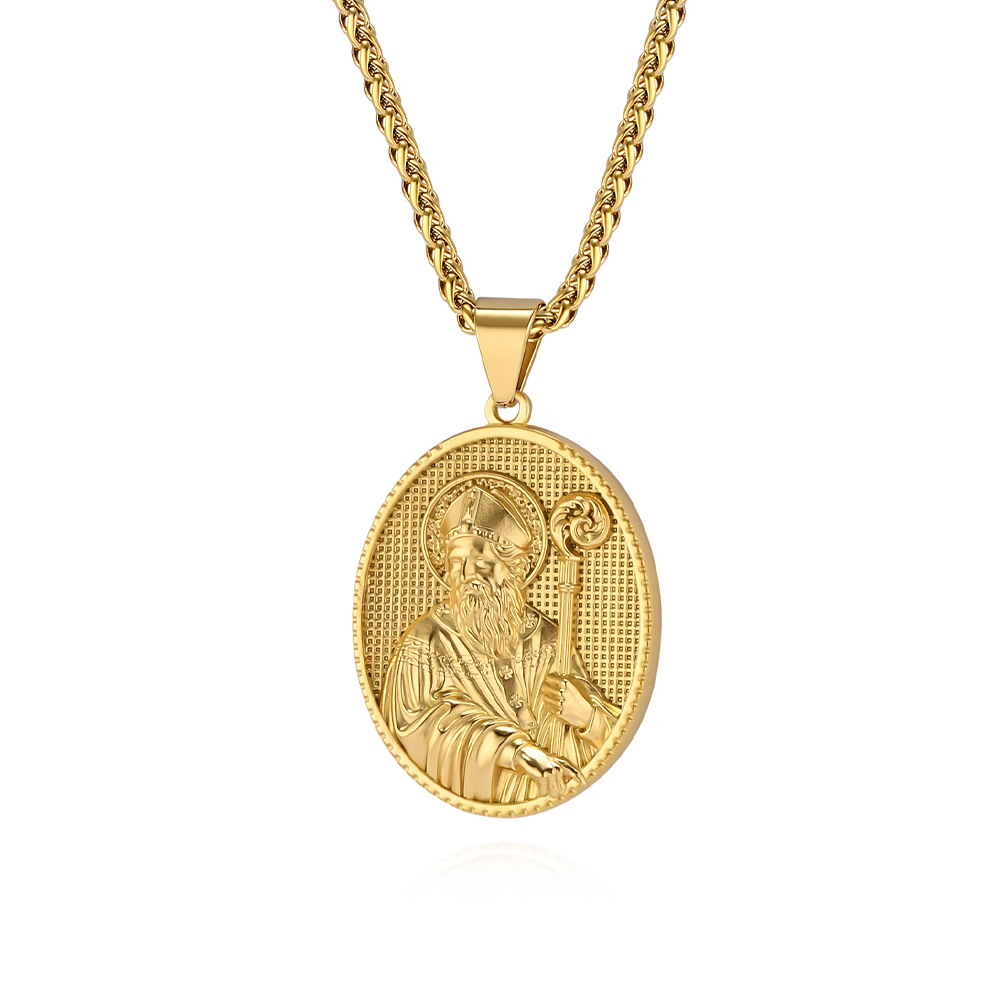 Pendentif simple en or style E