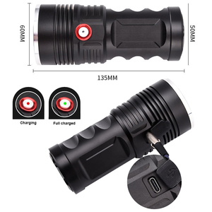 365 nm tipi C şarj edilebilir 18650 pil ultraviyole meşale ışık UV el feneri para dedektörü Pet İdrar dedektörü için filtre ile - Product Image 6