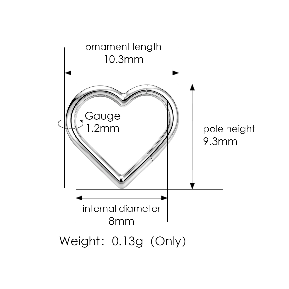 Argent - 1,2* 8 mm