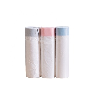 定制HDPE LDPE <span class=keywords><strong>PE</strong></span>白色黑色廉价批发印刷100% 回收塑料拉绳垃圾垃圾袋