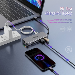 2025 miglior prezzo USB C a RJ45 adattatore Ethernet, 9 in 1 USB C a HDMI Docking Station con 100W Pd ricarica e lettore di schede - Product Image 2
