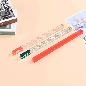 Thước kẻ acrylic bán chạy, trong suốt, đo chính xác, dùng cho văn phòng, bàn học, nhà ở, để đo giấy tờ, tài liệu - Product Image 1