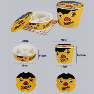 Fabrika özel baskılı Take Away Fast Food ambalaj tasarım aperatif karton kağıt gıda kapları kızarmış tavuk kutusu çıkar - Product Image 5