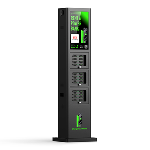 2024 New Portable Power Bank Cabinet Metal Outdoor POS Rental Display with APP &amp; Android Charging Function AC <strong>Input</strong> &amp; <strong>Output</strong>