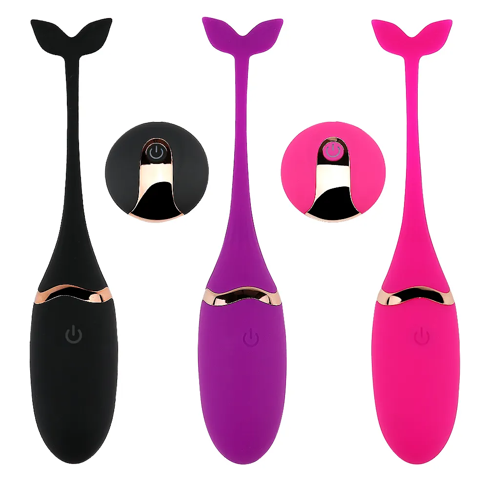 Couples fun teasing touch fishtail small tadpole USB charging wireless remote control egg