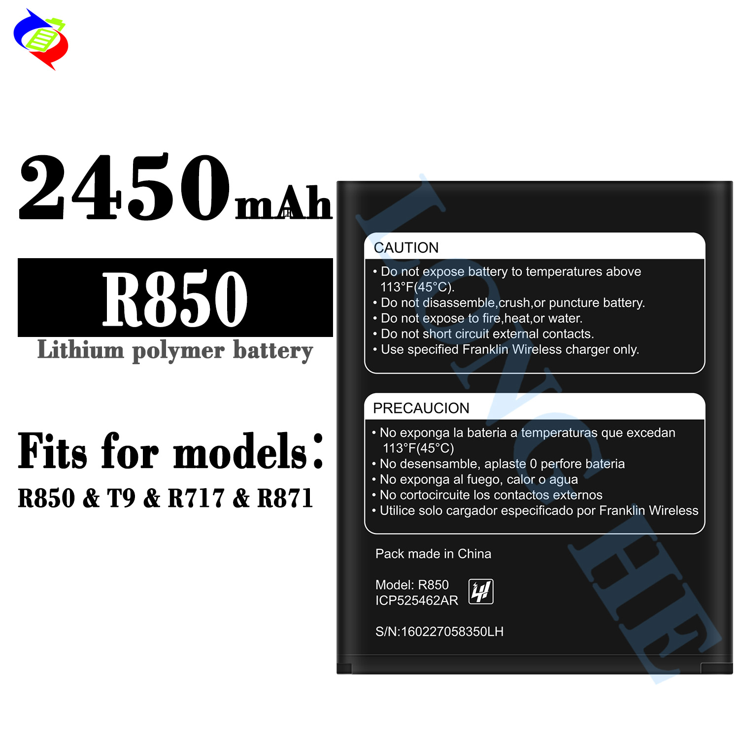 pour Franklin Wireless R850 T9 R717 R871