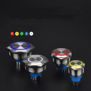 WS2812 RGB beleuchtet 1 NO1NC Elektronischer Ring 24V 25mm LED beleuchteter Metall-Druckknopf schalter unterstützt Arduino 3A 250V IP65 - Product Image 5
