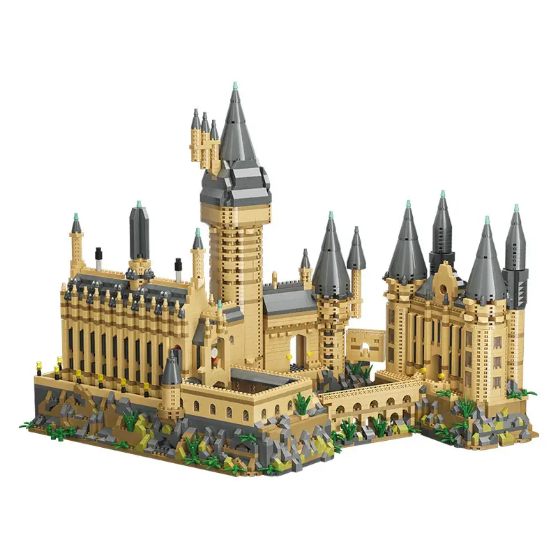 Bloques de construcción de micropartículas, juegos de Castillo de Harry Potter, Escuela mágica, juegos de miniladrillos educativos para niños, los mejores regalos de Lego