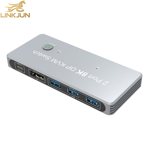 A108 8K 60Hz 4K 144Hz <strong>2</strong> Port <strong>KVM</strong> <strong>Switch</strong> 2x1 DP <strong>2</strong>.<strong>1</strong> Switcher <strong>2</strong> <strong>Input</strong> <strong>1</strong> <strong>Output</strong> Support Led Indicator <strong>2</strong> in <strong>1</strong> Out USB 3.0 <strong>KVM</strong> <strong>Switch</strong>