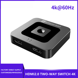 HHDMII Switcher Two-in-one-out 4k60Hz Split Screen HD 1-in-<strong>2</strong> Two-way Conversion Audio and <strong>Video</strong> <strong>Splitter</strong> - Product Image 2
