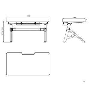 Jiecang hiện đại 1200n môi trường góc cạnh chân đa năng điện đứng bàn - Product Image 6