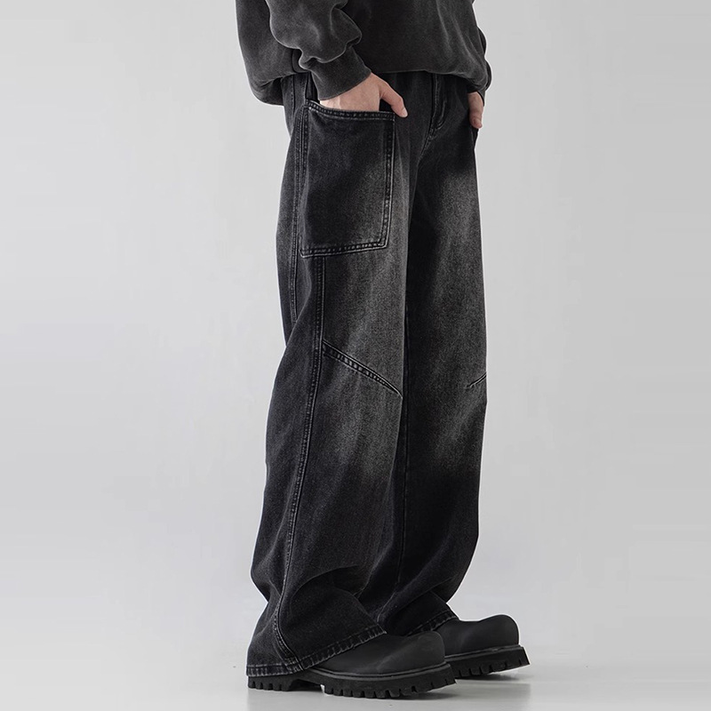 Pantalon en denim noir