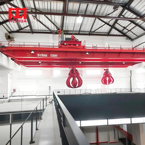 QZ tipi 5t ile 200t çift kirişli elektrikli asma vinç seyahat çelik hurda kelepçe kabuk kapmak kova endüstriyel kullanım için - Product Image 3