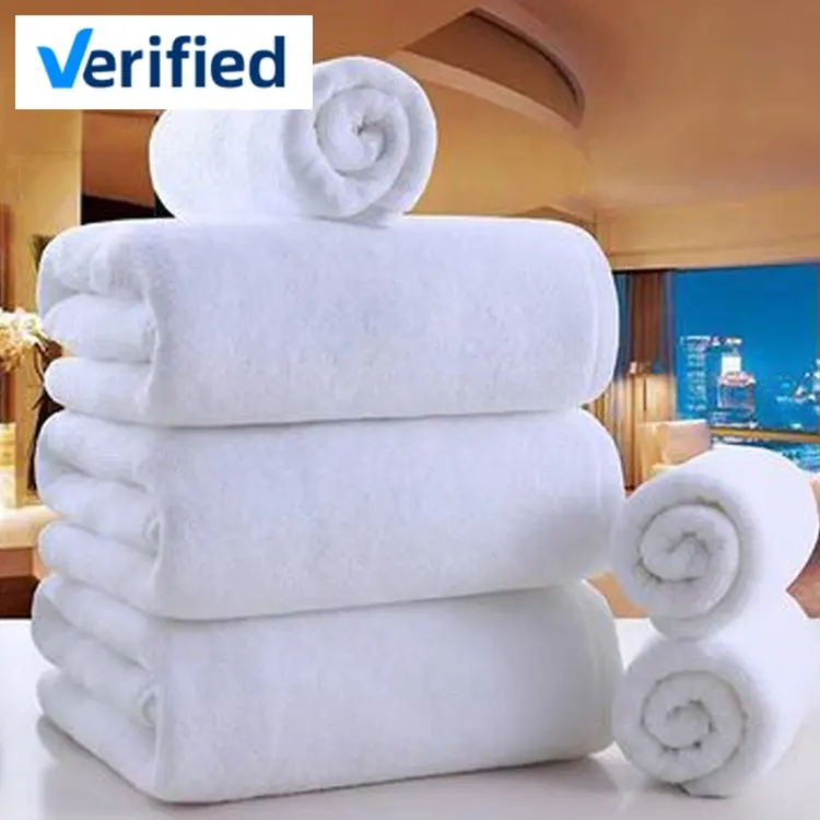5 Sterren Hotel Luxe Badkamer Aangepaste Logo Gezicht Handbad Witte 100% Katoenen Hotel Handdoeken