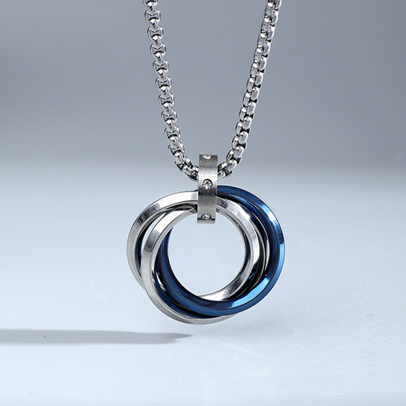 Colgante Estrella Azul (Cadena de Acero Titanio) 60cm