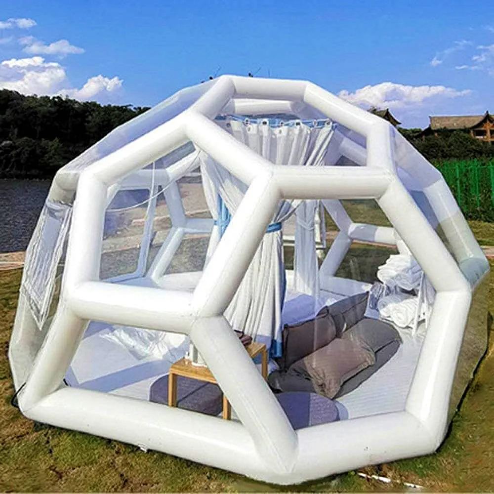 3/4/5 м диаметр Звездная ночь надувной футбольный пузырь палатка прозрачный Большая роскошная палатка для использования вне помещений дикий отдых на природе