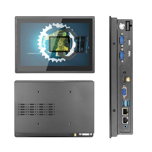 2019 lüfterlos linux 10,1 zoll alles-in-einem-pc industrieller aktiv-touchscreen 2 ethernet-anschlüsse i5 mini-eingebetteter computer - Product Image 2