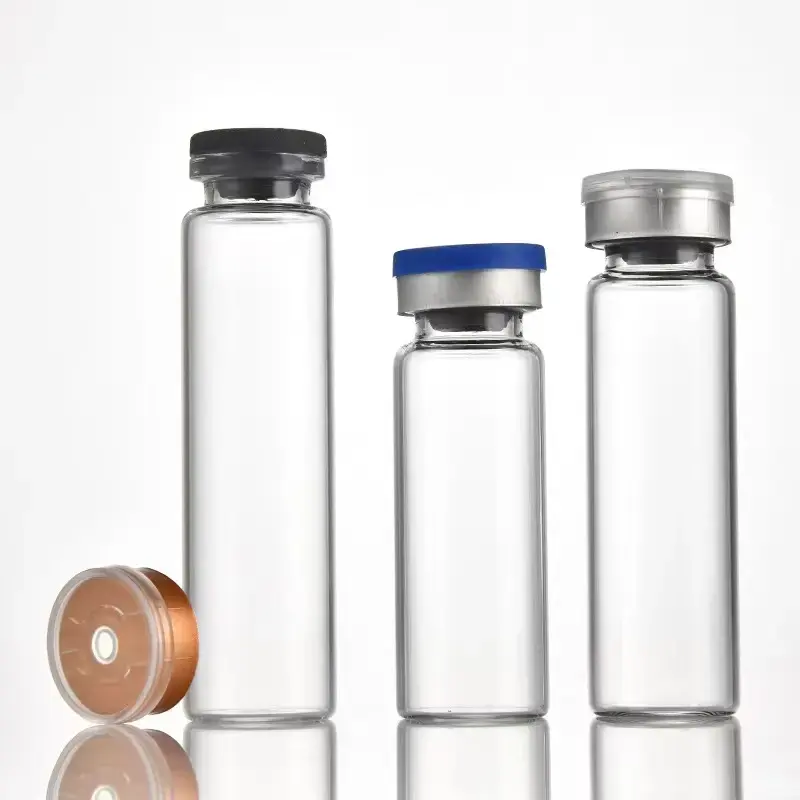 زجاجات طبية زجاجية صغيرة للبيع بالجملة 5 مل 10 مل 12 مل 20 مل زجاجات حقن بخنجر للتحكم في المضادات الحيوية