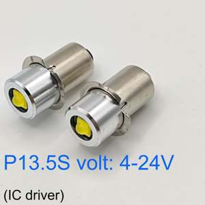 P13.5S P13 5S E10 3W 3V 4.5V 6V 18V LED Lamp Bulb Replacement Flashlight Torch Bulb with Emergency <strong>Light</strong> Works with CD Cells - Product Image 4