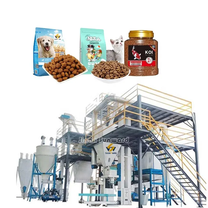 Automático em grande escala canino alimentação planta pet feed pellet extrusão máquina pellet maker
