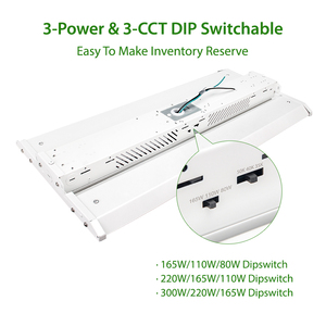 White Anti-glare 3-Power 3-CCT Dip-switch New Design 140lm/w 2FT 3FT <strong>Led</strong> Linear High Bay Light - Product Image 3