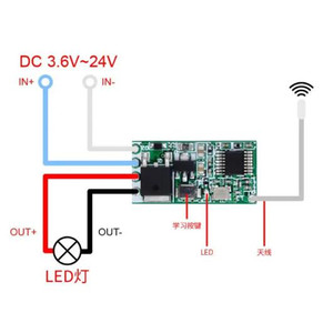 Light Switch Receiver Module 5V 12V 24V 433Mhz Wireless <strong>Remote</strong> <strong>Control</strong> LED Lighting Controller RF Transmitter