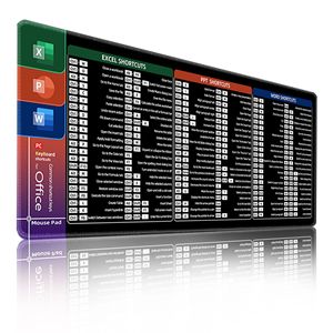 Alfombrilla de escritorio Excel Cheat Sheet, alfombrilla de ratón de acceso directo de teclado, alfombrilla de escritorio para juegos de PC de oficina/bordes cosidos/antideslizante/regalos para empleados - Product Image 6