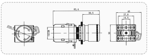 Hban 22mm <span class=keywords><strong>DPDT</strong></span> <span class=keywords><strong>Push</strong></span>-Stop Twist-Reset Roter Kunststoff kopf Not-Aus-Sicherheits schutz Druckknopf schalter