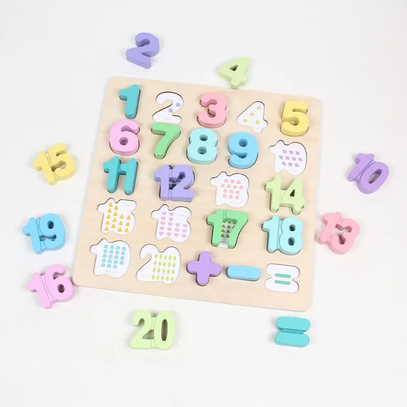 Quebra-cabeça 3D colorido para crianças, brinquedo educativo montessori com letras, caixa colorida personalizada de madeira para crianças, peça de matemática colorida para brinquedo, venda imperdível