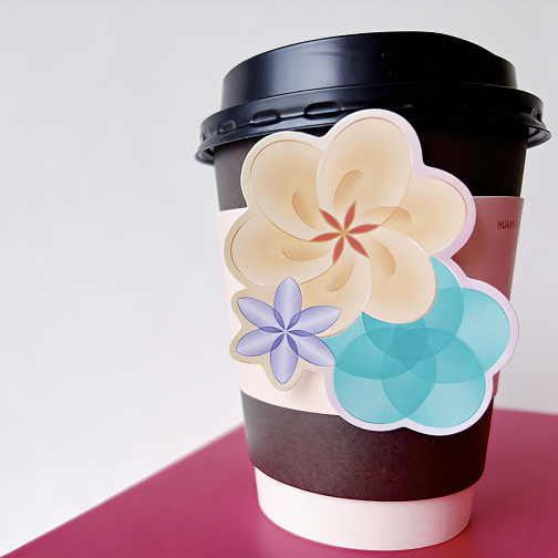 White card cup sleeve