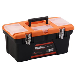 重型塑料工具盒配有可拆卸工具盘 - Product Image 1