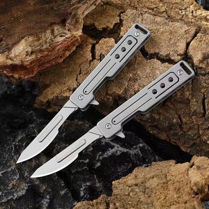 High-Performance Blade Self Defense Russian Survival Knives Fillet Bread Box Opener <strong>Key</strong> <strong>Cutter</strong> Edc Keychain Folding Pocket Knife - Product Image 1