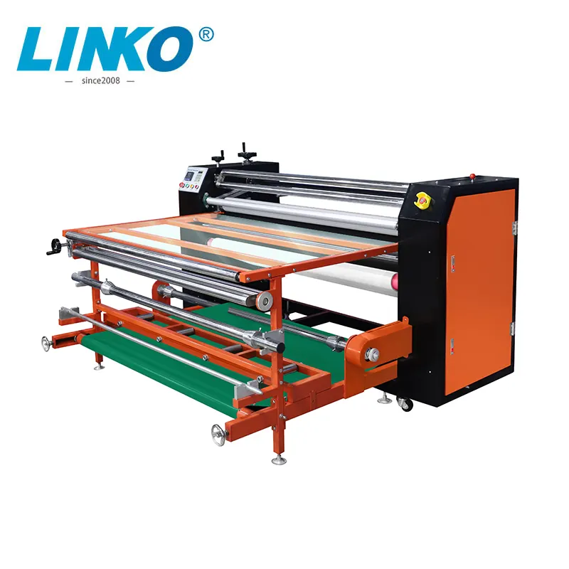 Ölheizung 420mm 600mm Walze Großformat Rolle zu Rolle Wärme übertragungs presse Sublimation maschine Bekleidungs stoff Shop