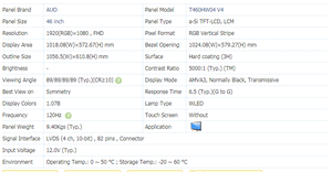T460HW04 V4 AUO smart wifi жк-монитор tft LCD 120 Гц компьютер телевизоры ЖК-дисплей экранная панель низкая цена 46 дюймовый ЖК-монитор - Product Image 5