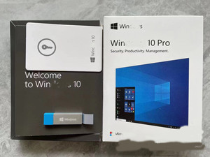 全新全套Win 10 Pro 64位Win10 Usb + 原始设备制造商专业密钥许可证 + 盒子窗口10完整版Win10Pro Fpp许可证