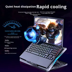 नए 17 इंच धातु लैपटॉप कूलर बेस मूक प्रशंसक स्टैंड ऊंचाई समायोज्य पोर्टेबल बाहरी शीतलन पैड - Product Image 2