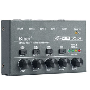 OEM DX400 estéreo/Mono entrada y salida mezclador de sonido 12V Mini estéreo 4 canales Mini mezclador ESTÉREO - Product Image 1
