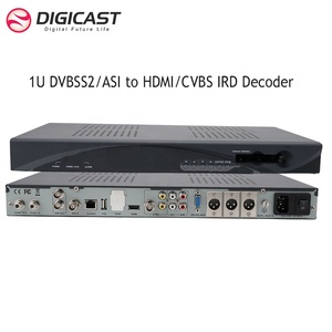 DIGICAST 1U DVBSS2 Entrada RF IRD Decodificador de video satelital Subtítulo DVB EBU ASI a CVBS HDM I Decodificador - Product Image 2