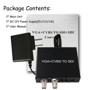 VGA RCA AV CVBS到双数据移动器SDI视频转换器转换为VGA CVBS信号twoSD HD/3G-SDI信号SDI监视器CCTV DVR IP摄像机 - Product Image 6