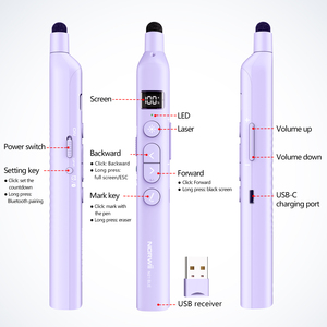 <span class=keywords><strong>2025</strong></span> xu hướng norwii N21 BLE không dây Clicker OEM tùy chỉnh dài khoảng cách con trỏ laser telescoping thuyết trình không dây - Product Image 4