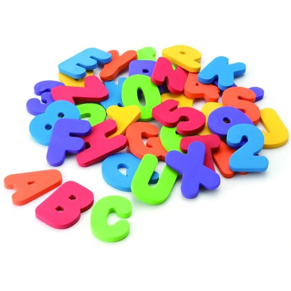 36 pezzi lettere e numeri da bagno alfabeto in schiuma per bambini e bambini Set di lettere galleggianti