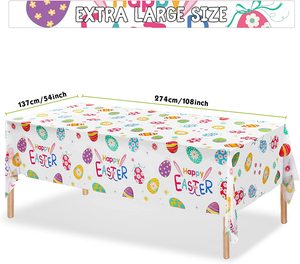 Đồng bằng dùng một lần LDPE không thấm nước hình chữ nhật Khăn Trải Bàn Hoa phục sinh bảng bìa cho tiệc cưới bên sử dụng nhà - Product Image 3