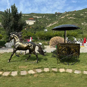 รูปปั้นสัตว์ทำจากเรซินรูปม้าทองแดงขนาดเท่าของตกแต่งสวนกลางแจ้งด้วยวันขอบคุณพระเจ้าโมเดลทาสีฮาโลวีนสำหรับงานฝีมือ - Product Image 4