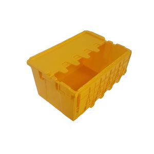 Industrial Warehouse 60L/68L Stackable <strong>Nesting</strong> <strong>Container</strong> Reusable Solid Plastic Crate with Barcode Area Huge Storage Box - Product Image 3