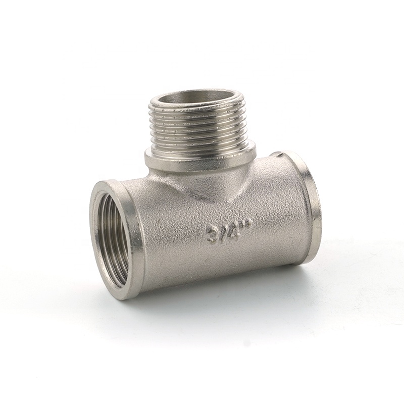 Promotion high quality water pipe joint brass tee inner and outer wire elbow tee fittings