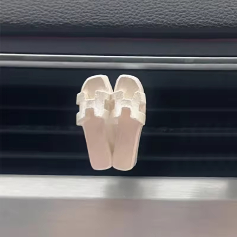 Pearl white slippers